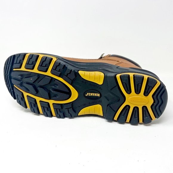 Bonanza Pro Mens Brown 6" PU Injected Leather Work Boots BA 618 - Picture 5 of 5